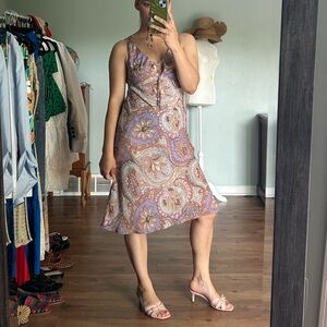 Y2K Mlle Gabrielle Pink and Purple Spaghetti Strap Sundress